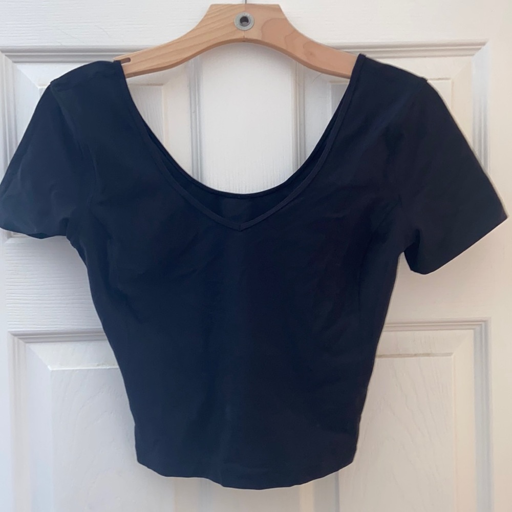 Lululemon Align Cropped Short Sleeve Top Black